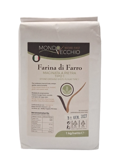 Farina di Farro Tipo 1 macinata a pietra, 500 g